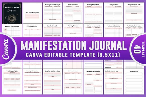 Download Manifestation Journal Canva Kdp - Man Collection