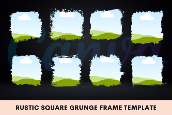 Download Rustic Square Grunge Frame Template - Grunge frame Collection