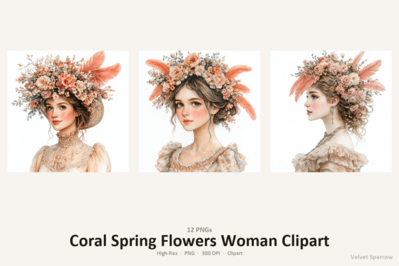 Download Coral Spring Flowers Woman Clipart - Man Collection