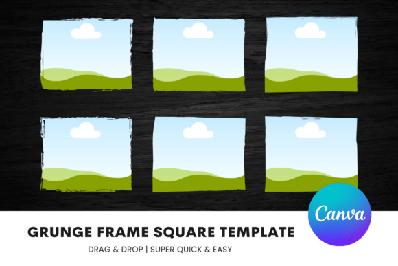 Download Set of Grunge Frame Square Template - Grunge frame Collection