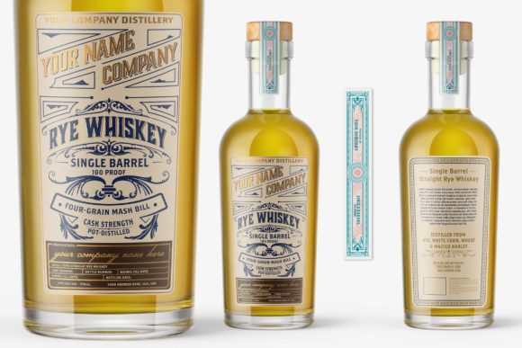 Download Vintage Liquor Bottle Packaging Layout - Premium Bundle
