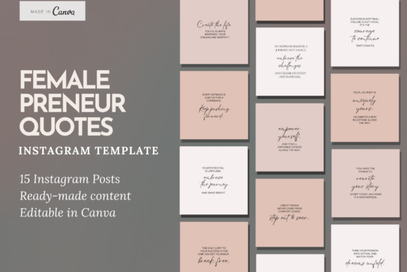 Download FemalePreneur Quotes Instagram Templates - Instagram templates Collection