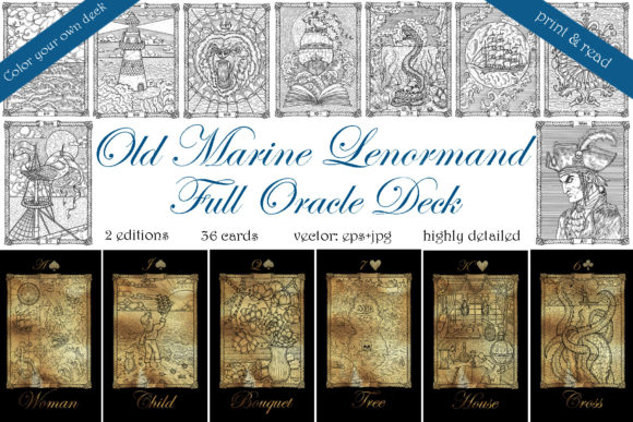 Download Old Marine Lenormand Oracle Deck - Man Collection