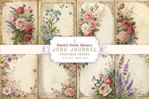Download Romantic Garden Ephemera Junk Journal - Man Collection
