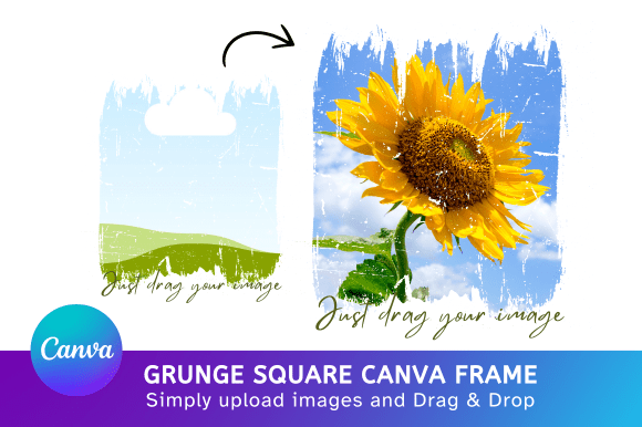 Download Canva Creative Grunge Frame Template - Grunge frame Collection