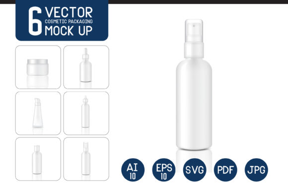 Download 6Vector Cosmetic Bottle Packaging Mockup - Bottle packaging Collection