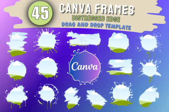 Download Drag and Drop Canva Frames Grunge Frames - Grunge frame Collection