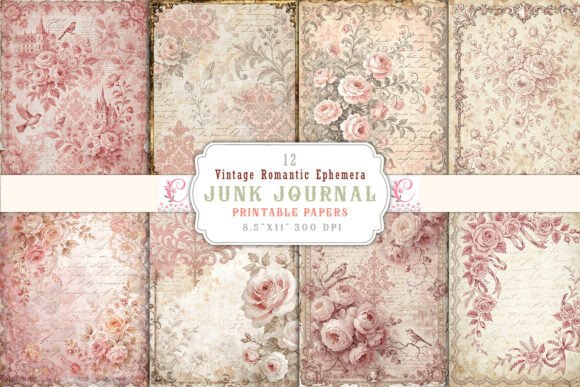 Download Vintage Romantic Ephemera Junk Journal - Man Collection