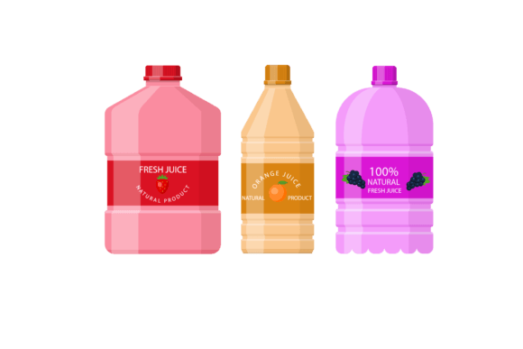 Download Fresh Fruit Juice Bottle Packaging Set - Bottle packaging Collection