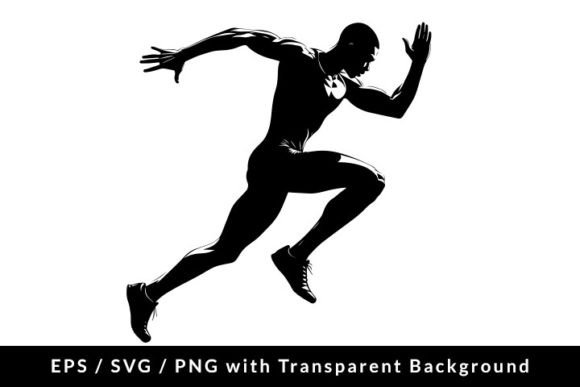 Download Afro Man Athlete Running Silhouette SVG - Man Collection