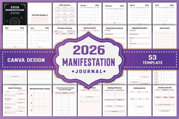 Download 2026 Manifestation Journal Canva Kdp - Man Collection
