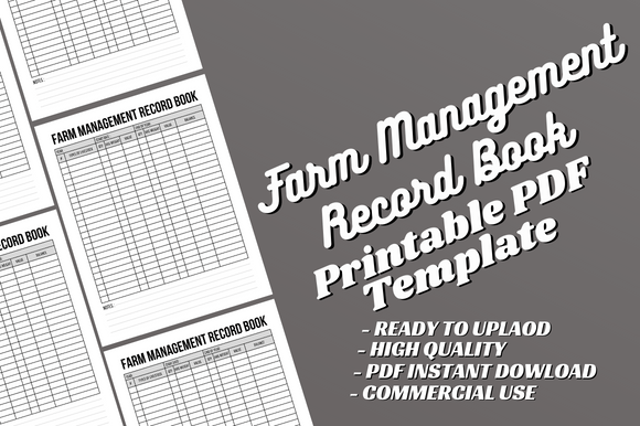 Download Farm Management Record Book - Template - Man Collection