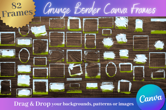 Download 82 Distressed Grunge Frame Canva Frames - Grunge frame Collection