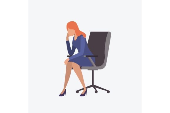 Download Stressed Female Entrepreneur Sitting on - Female entrepreneur Collection